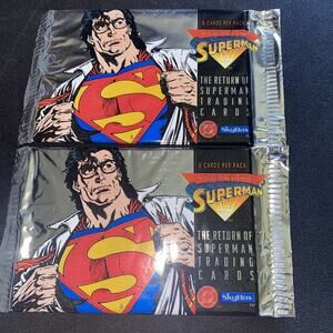 Skybox 1993 The Return Of Superman Trading Card Pack 8 Cards 2 Packs New